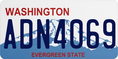 WA license plate ADN4069