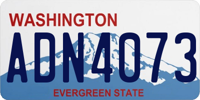 WA license plate ADN4073