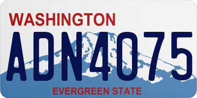 WA license plate ADN4075