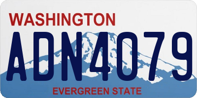 WA license plate ADN4079
