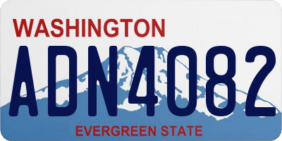 WA license plate ADN4082