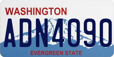 WA license plate ADN4090