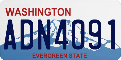 WA license plate ADN4091