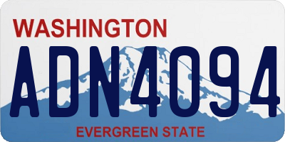 WA license plate ADN4094
