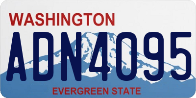WA license plate ADN4095