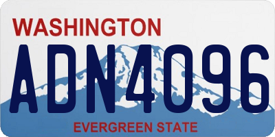 WA license plate ADN4096