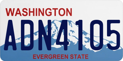 WA license plate ADN4105