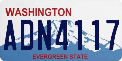 WA license plate ADN4117