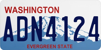 WA license plate ADN4124