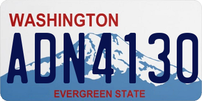 WA license plate ADN4130
