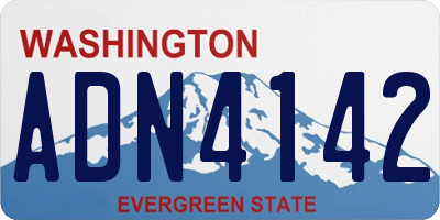 WA license plate ADN4142