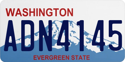 WA license plate ADN4145