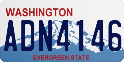 WA license plate ADN4146