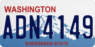 WA license plate ADN4149