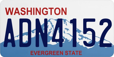 WA license plate ADN4152