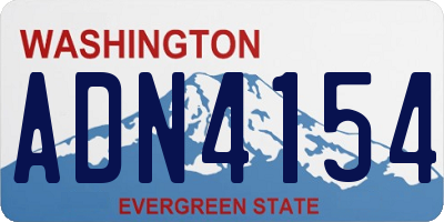 WA license plate ADN4154