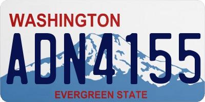 WA license plate ADN4155