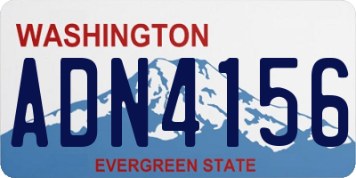 WA license plate ADN4156