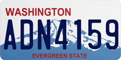 WA license plate ADN4159