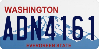 WA license plate ADN4161