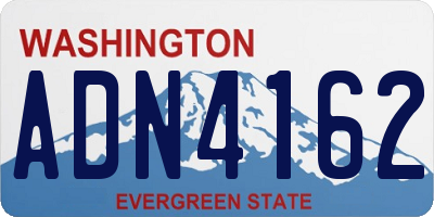 WA license plate ADN4162