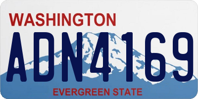 WA license plate ADN4169