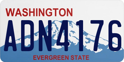 WA license plate ADN4176