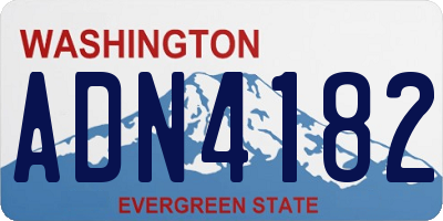 WA license plate ADN4182