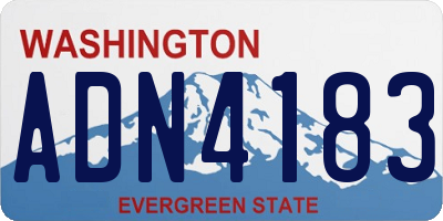 WA license plate ADN4183