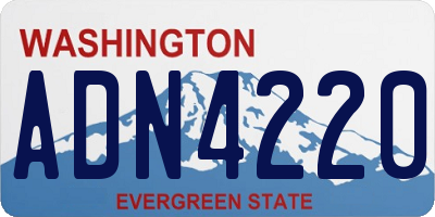 WA license plate ADN4220