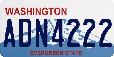 WA license plate ADN4222