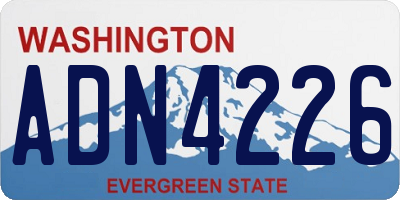 WA license plate ADN4226