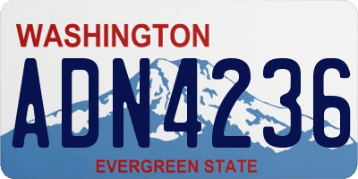 WA license plate ADN4236