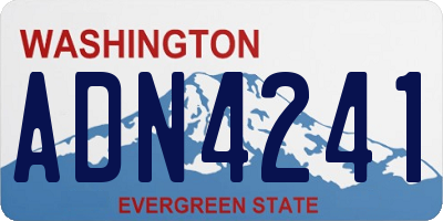 WA license plate ADN4241