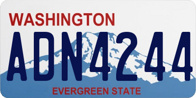 WA license plate ADN4244