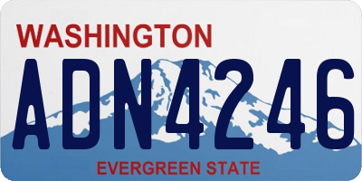 WA license plate ADN4246