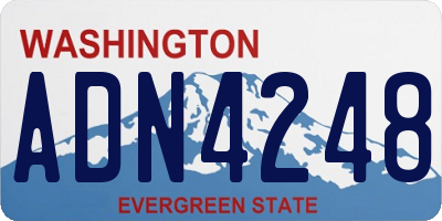 WA license plate ADN4248