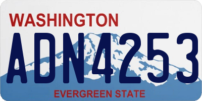 WA license plate ADN4253