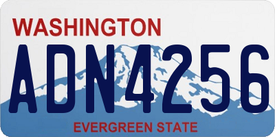 WA license plate ADN4256