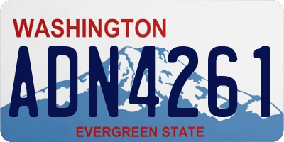 WA license plate ADN4261