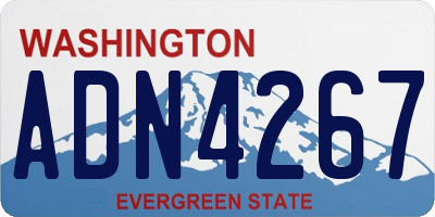 WA license plate ADN4267