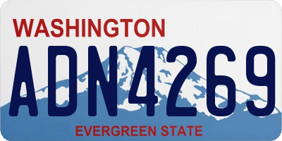 WA license plate ADN4269