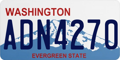 WA license plate ADN4270