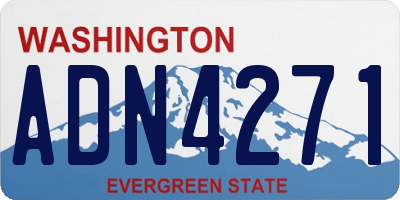 WA license plate ADN4271