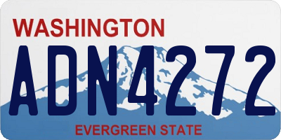WA license plate ADN4272