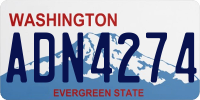 WA license plate ADN4274