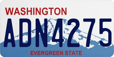 WA license plate ADN4275