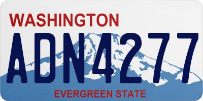 WA license plate ADN4277