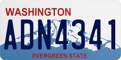 WA license plate ADN4341