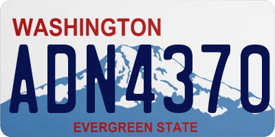 WA license plate ADN4370